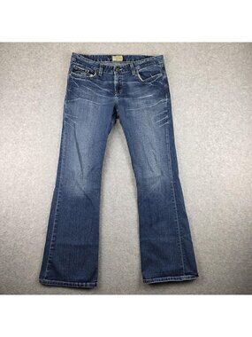 BKE Star 20 Stretch Jeans Womens 32x31.5 Bootcut Blue Low Rise Denim Distressed